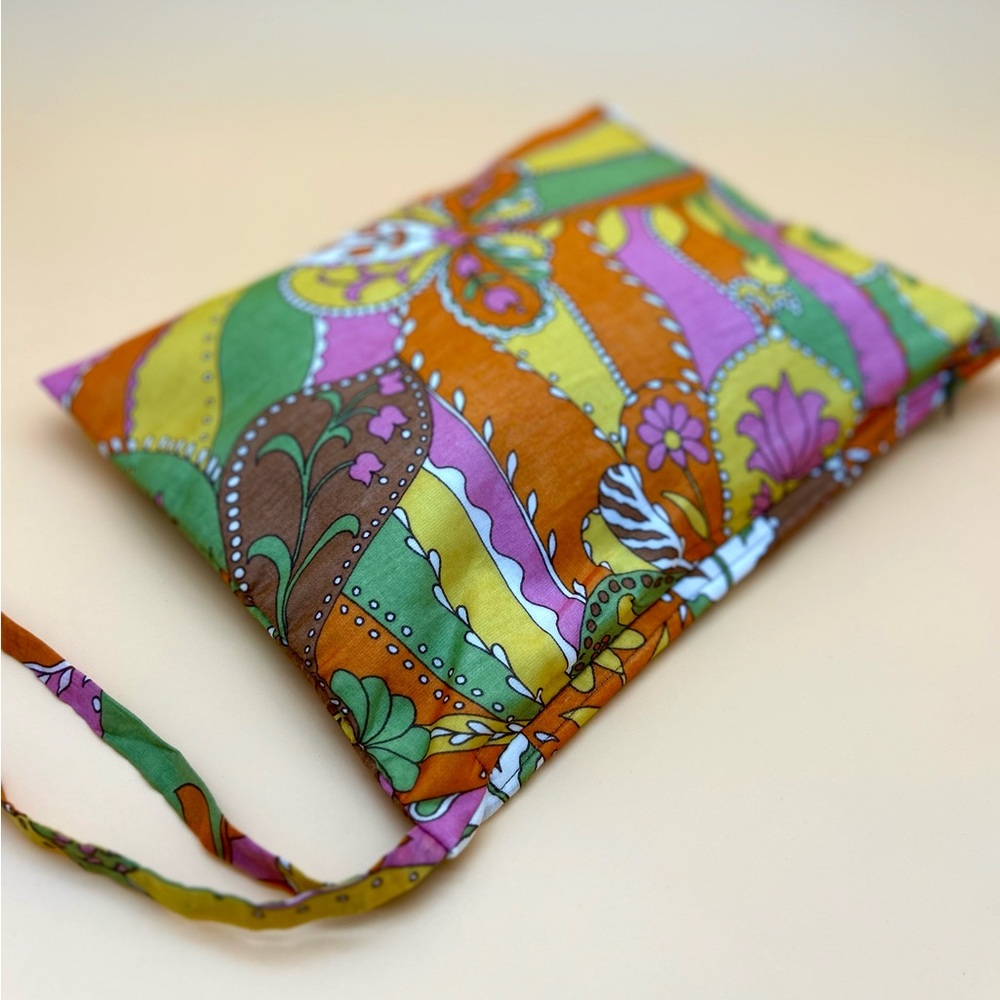 ZARA - Colorful Floral Zipper Pouch/ Small Travel Bag